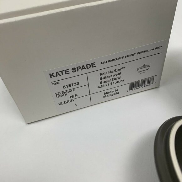 NIB Kate Spade Lenox Matte Brown Sugar Bowl - Picture 5 of 5
